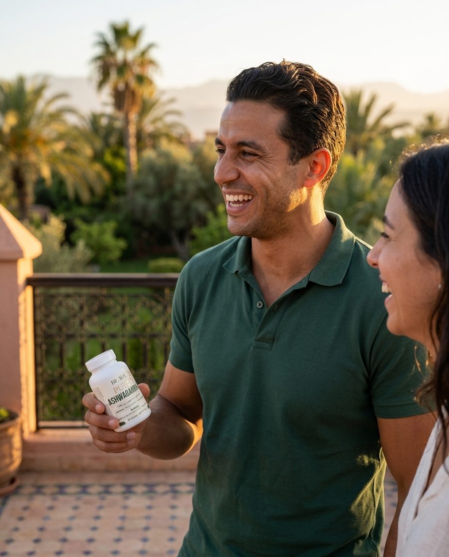 Homme souriant sur une terrasse avec BIORA